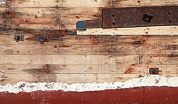 老,木质,船,碎片,船体,修葺,背景,照片,纹理