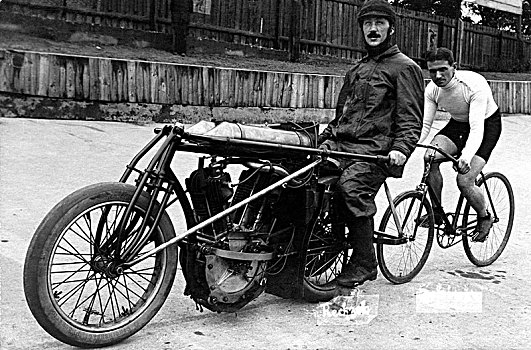 骑自行车,拖拉,摩托车手,20年代,20世纪20年代,精准,地点,未知,德国,欧洲