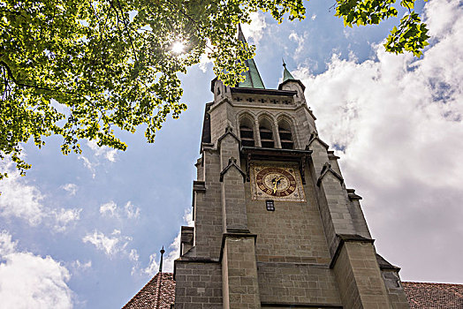 教堂,地点,洛桑,沃州,西部,瑞士