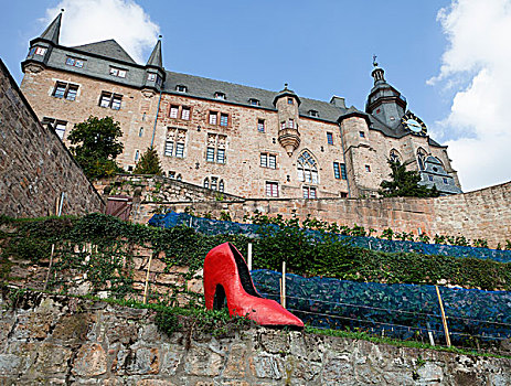 拖鞋,兄弟,城堡,黑森州,德国,欧洲