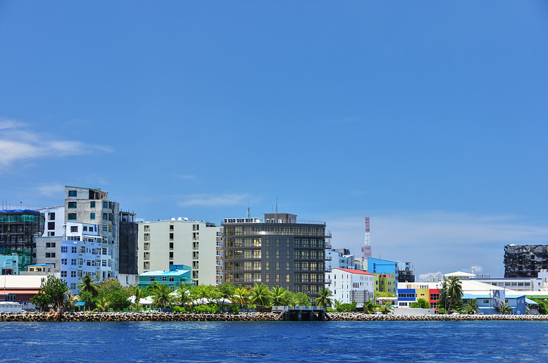 马尔代夫,城市,蓝天