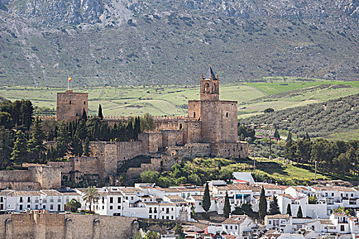 西班牙,安达卢西亚,区域,马拉加省,安提奎尔,城市,城堡