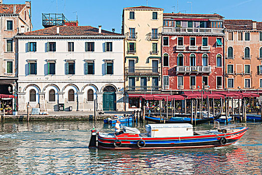 欧洲,意大利,威尼托,威尼斯,货运,船,大运河,背景,小船,建筑