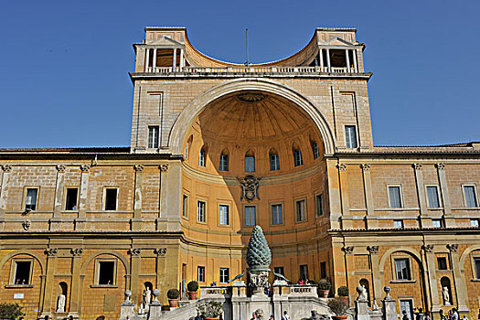 院落,梵蒂冈博物馆,梵蒂冈城,罗马,拉齐奥,意大利,欧洲