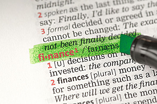 金融,定义,突显,绿色,字典