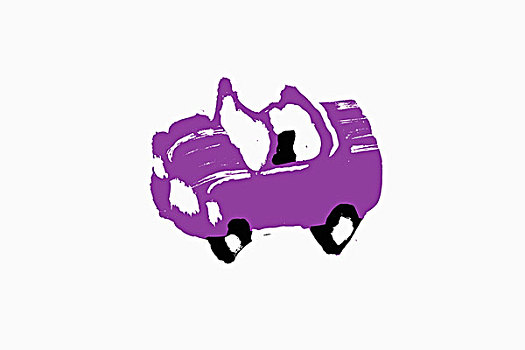 插画,图像,紫色,汽车,白色背景
