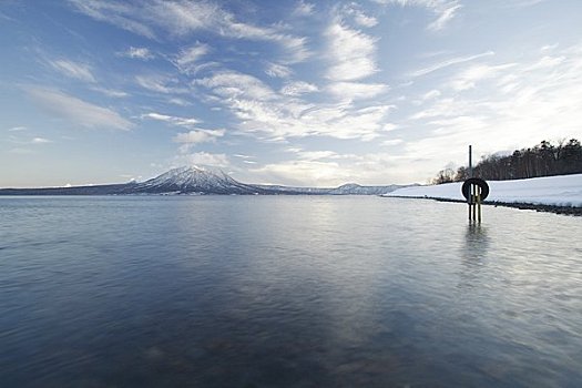 冬天,湖