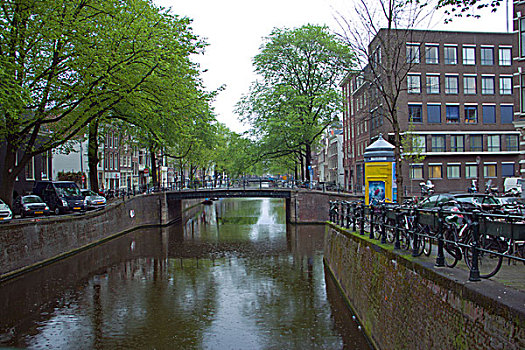 荷兰首都阿姆斯特丹运河上的小桥
