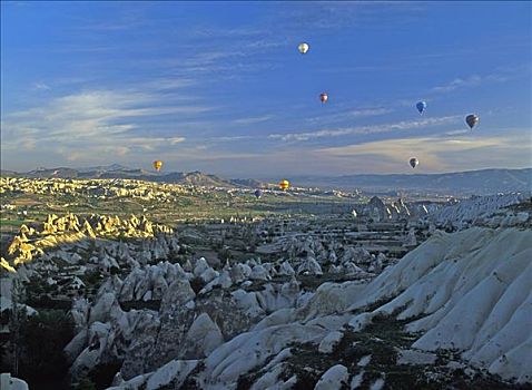 热气球,上方,卡帕多西亚,土耳其