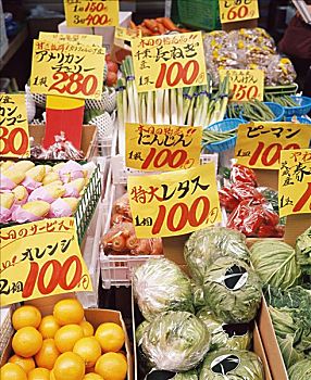 果蔬,货摊,横滨