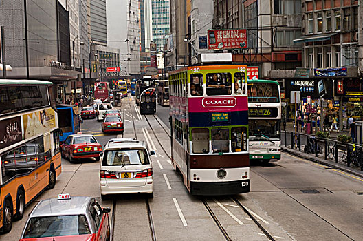 道路,市中心,香港,中国