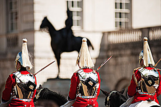 英格兰,伦敦,救生员,皇家轻骑兵,军团,参与,换岗,典礼,路线,皇家,婚礼