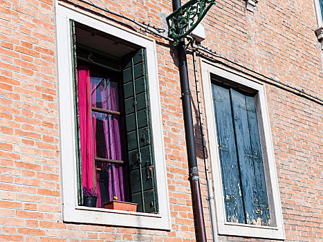 窗户,城市,房子,威尼斯城