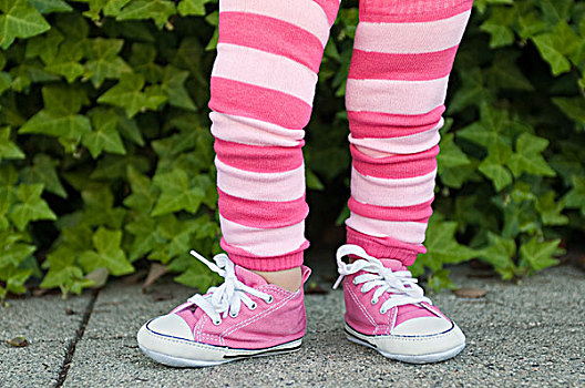 腿,幼儿,粉色,条纹,护腿