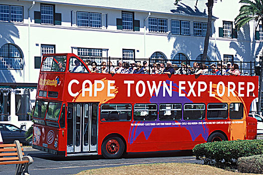 城市,旅游,双层巴士,巴士,观光,海洋,开普敦,西海角,南非,非洲