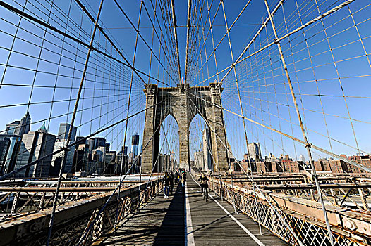 布鲁克林,桥,曼哈顿,纽约,美国,北美