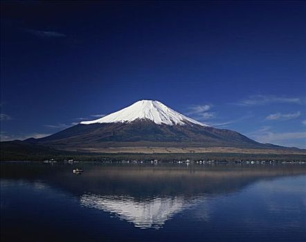 湖,富士山,日本