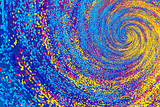 色彩缤纷,梦幻螺旋状的抽象背景