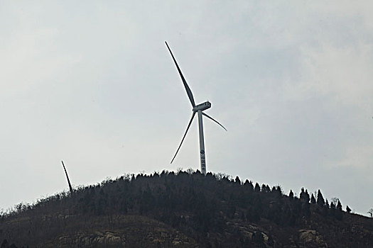 山头,山区,发电机,风力发电,能源,环保