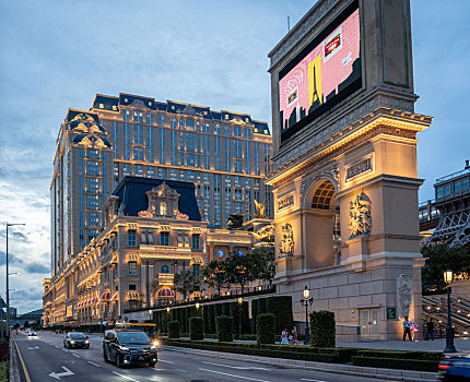 澳门酒店博彩业灯光夜景