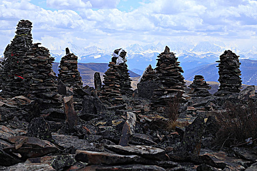 四川甘孜州,高尔寺山,黑石城