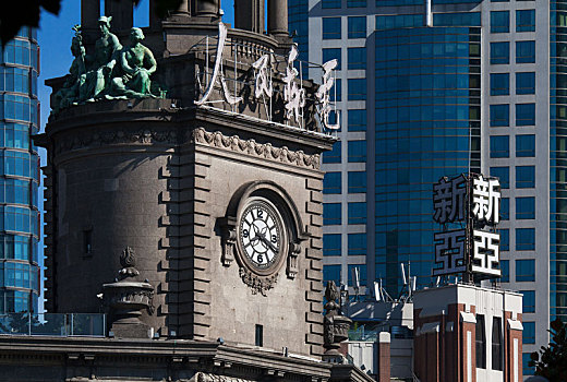 上海邮政大楼和上海外滩郁锦香新亚酒店