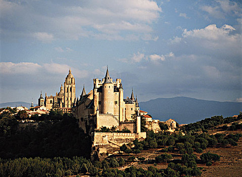 西班牙,城堡,大幅,尺寸