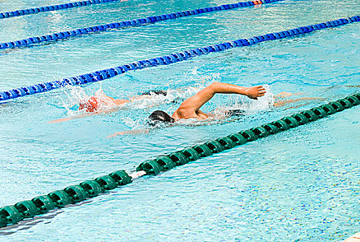 男人,游泳,竞争