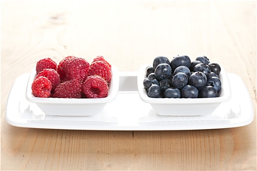 蓝莓,树莓,碗