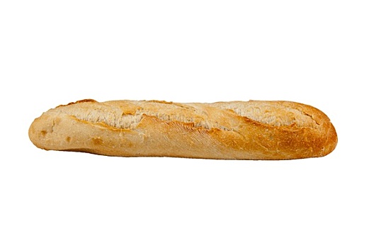 一个,新鲜,法棍面包,白色背景,背景