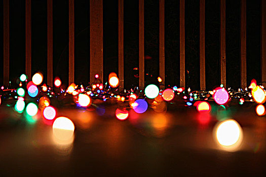 线,光亮,圣诞灯光,露台,户外