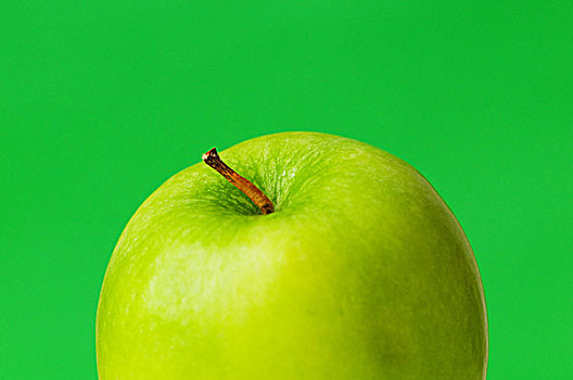 青苹果,绿色背景