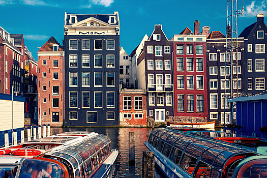 跳舞,房子,阿姆斯特丹,运河,荷兰