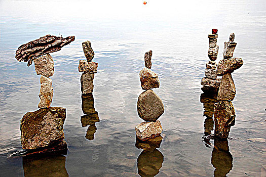 平衡,石头,多伦多,安大略省,加拿大