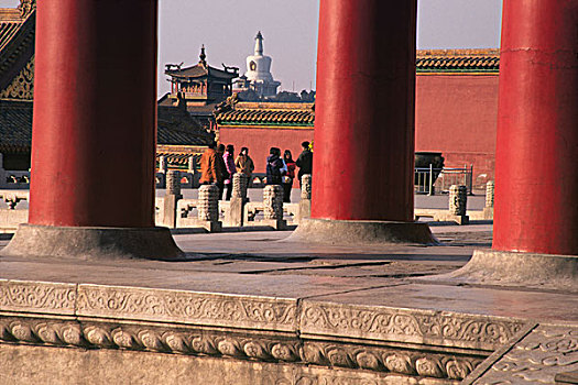室内,故宫,白塔,远景,北京,中国