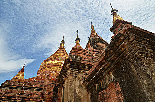 庙宇,老,蒲甘,缅甸,亚洲
