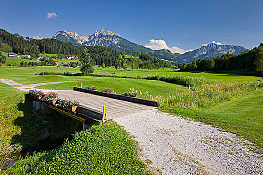 高尔夫球场,北方,石灰石,阿尔卑斯山,上奥地利州,奥地利