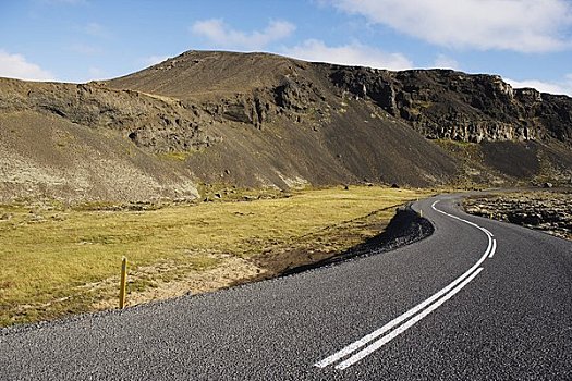 道路,山峦,冰岛