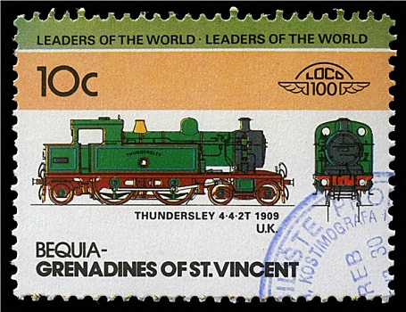 邮票,格林纳丁斯群岛,列车