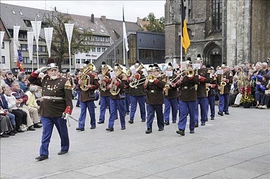 历史,民兵,乌尔姆,节日,2008年,巴登符腾堡,德国,欧洲
