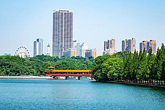 湖光美景,湖光美色,柔美湖岸线