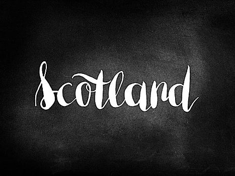 苏格兰,书写,黑板