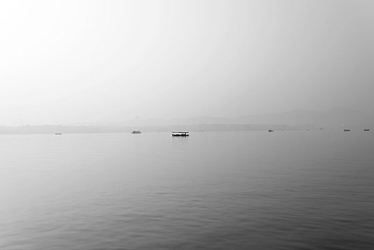 杭州西湖,黑白