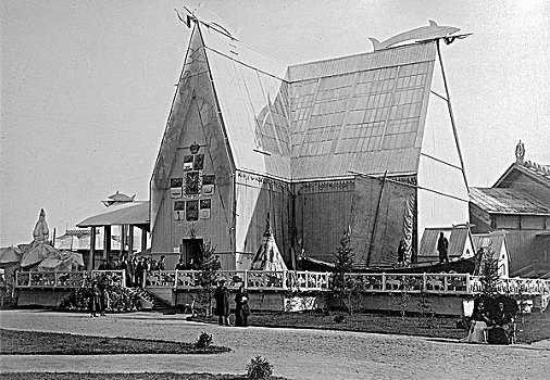 北方,亭子,展示,诺夫哥罗德,俄罗斯,1896年