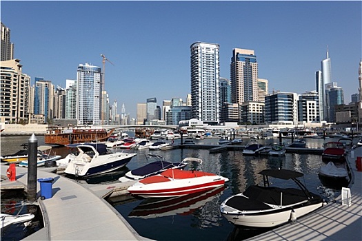 游艇,船,迪拜,码头,阿联酋