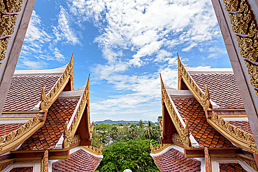 泰国,风格,屋顶
