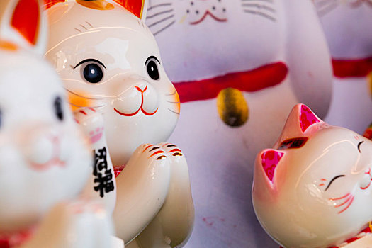 日本招财猫制成贺卡新年快乐,字幕,招财猫,金运来福