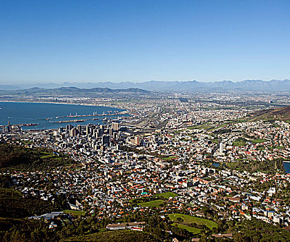 风景,头部,城镇,南非