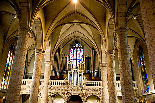 内景,圣母大教堂,卢森堡,欧洲