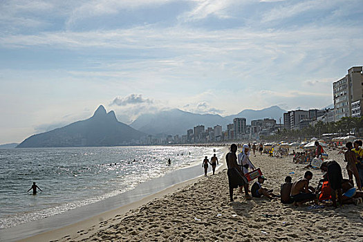 伊帕内玛海滩,里约热内卢,里约热内卢州,巴西,南美